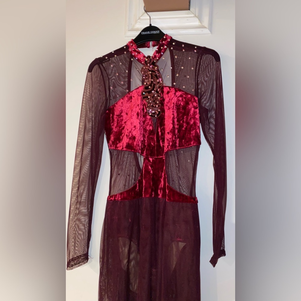 Red lyrical/contemporary dance costume